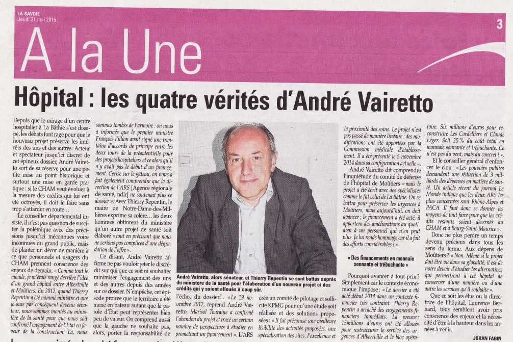 2015-05-21 - La Savoie - Les quatre vérités d'André Vairetto